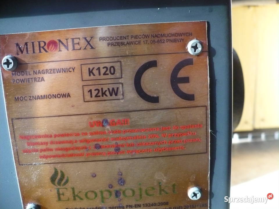Sprzedam malo uzywany piec z nadmuchem12 kw lubelskie Tyszowce sprzedam