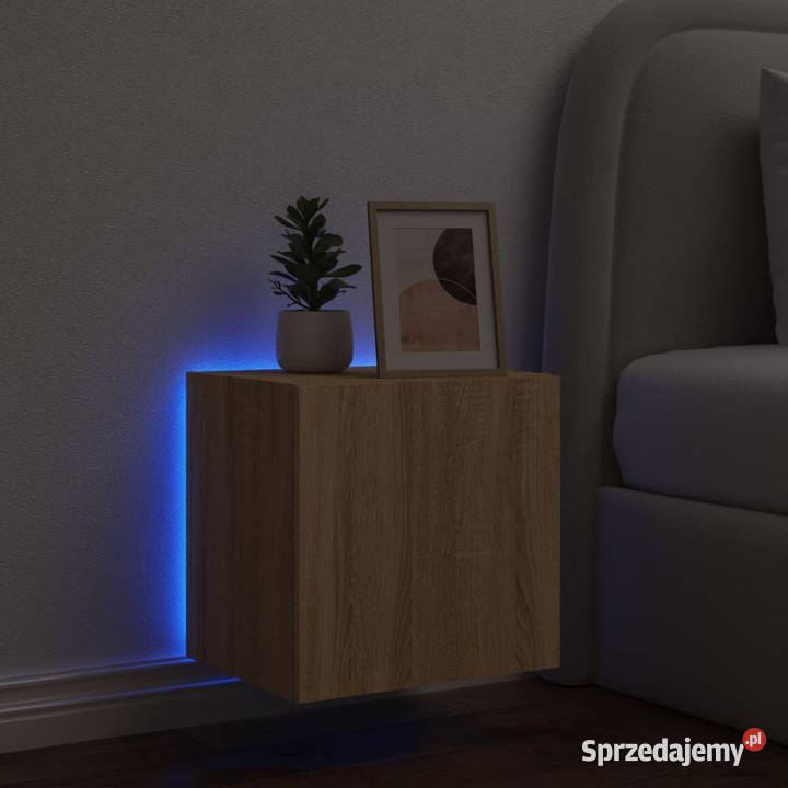 Ścienna szafka TV z LED dąb sonoma 405x35x40 Warszawa