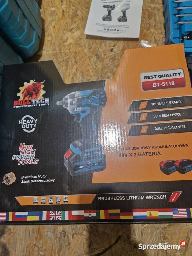 KLUCZ UDAROWY AKUMULATOROWY DO KÓŁ ZESTAW 2x AKU Głogowa