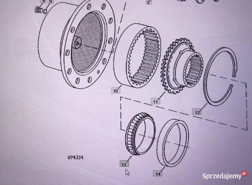John Deere JD9050pierścień wewnętrznyJohn Deere Pozostałe Jastrzębniki