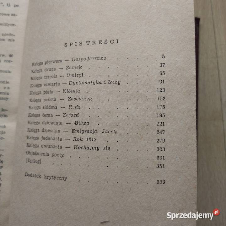 Książka Pan Tadeusz A Mickiewicza 1957 r dolnośląskie Wrocław