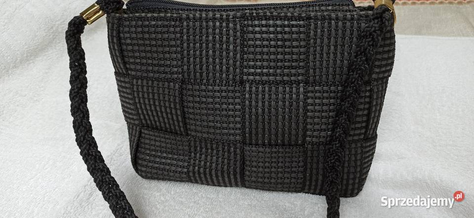 Torebka czarna patchwork made in italy włoska Stalowa Wola