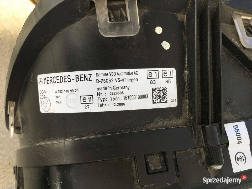 ZEGAR LICZNIK ATEGO AXOR A 0024469921 VDO1561 ciężarowe lubuskie Maszewo