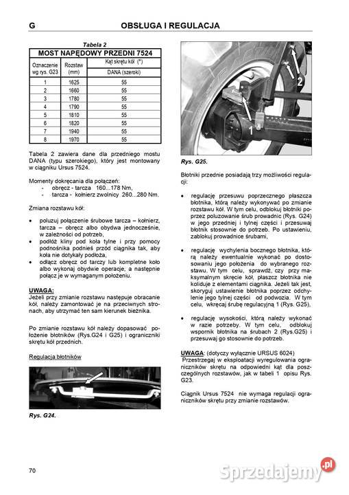 Instrukcja obsługi Ursus 6024 7524 podkarpackie