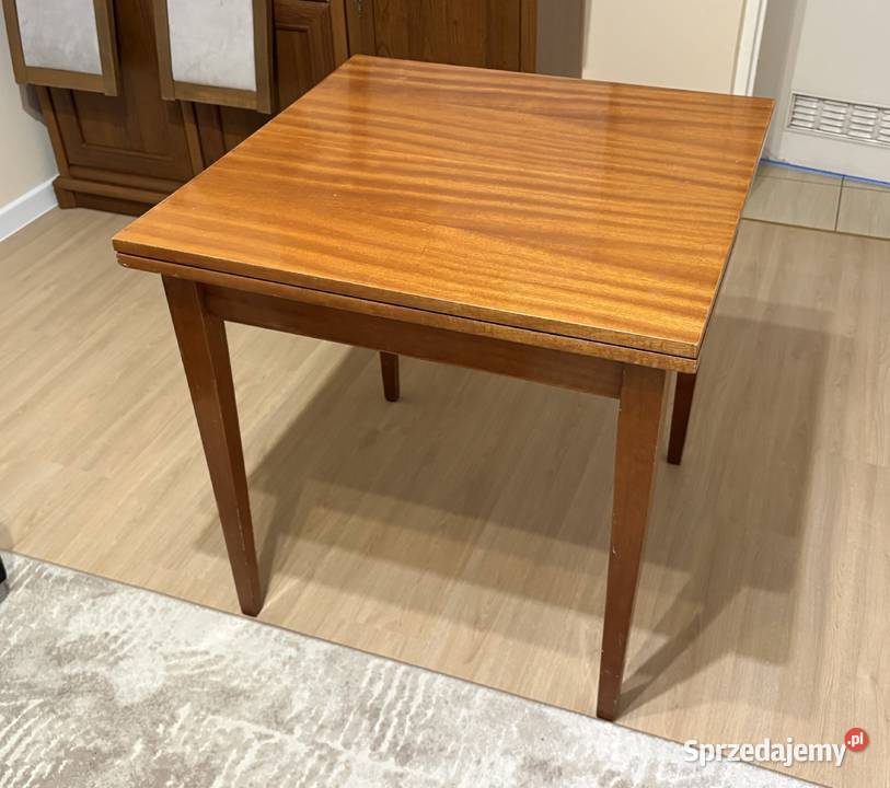 Stół drewniany 77x77 Rozkładany 77cm mazowieckie Warszawa sprzedam