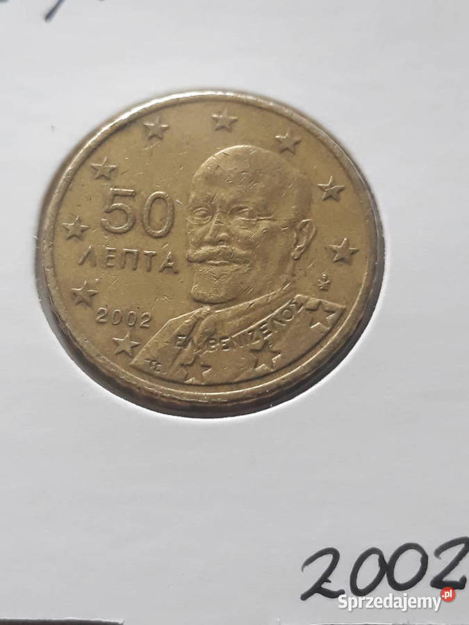 50 Eurocentów Grecja 2002 r i 2002 r men F Numizmatyka Konin