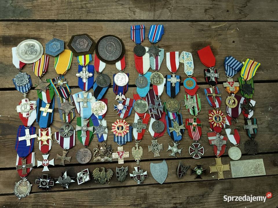 Duży pakiet zestaw odznaczenia polskie repliki lubuskie Gozdnica sprzedam