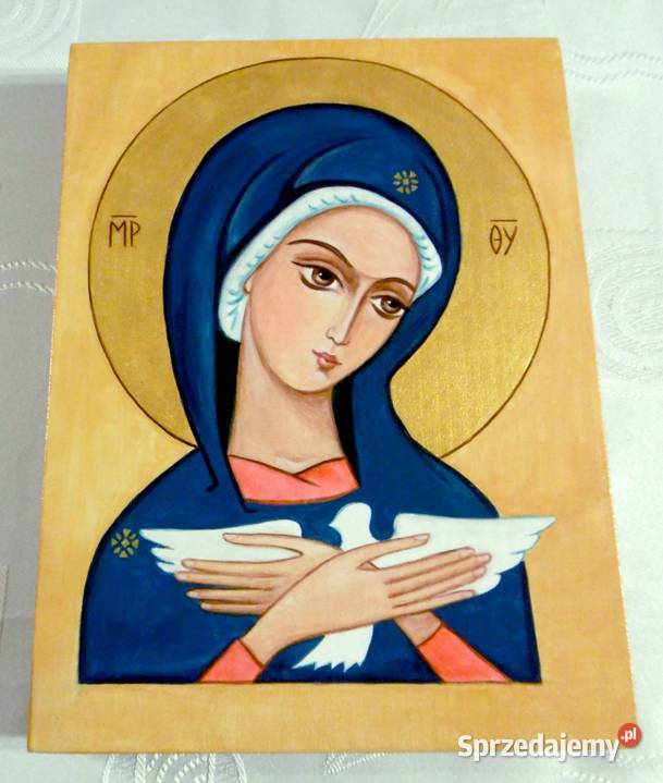 Maryja z Duchem Św PNEUMATOFORA IKONA RĘCZNIE Poznań