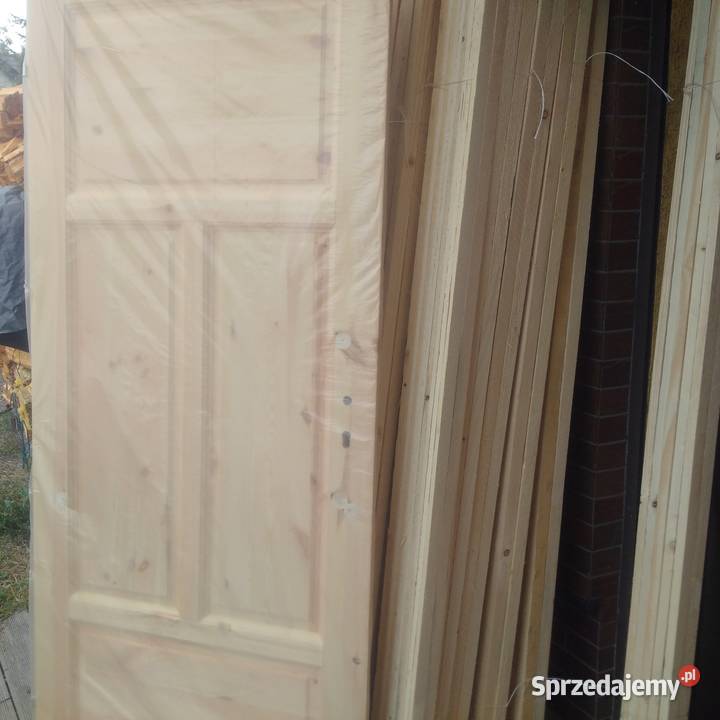 drzwi sosnowe drewniane lite Mocne Solidne Reki sprzedam