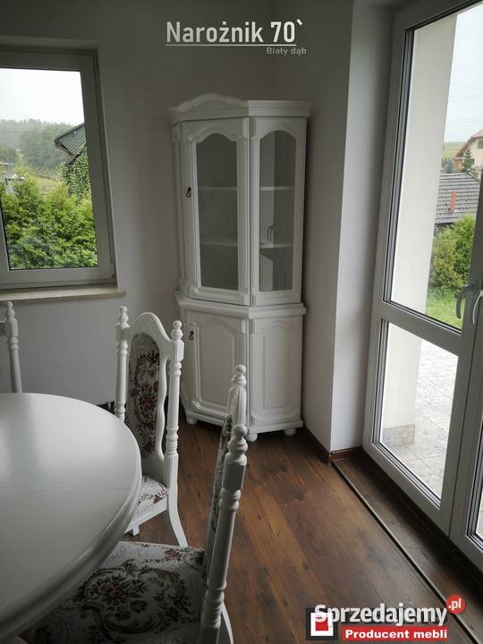 Biały Dębowy Narożnik Prowansalski Witryna Oława