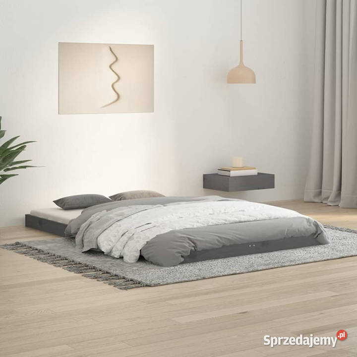 Rama łóżka szara lite drewno sosnowe 120x190 Warszawa