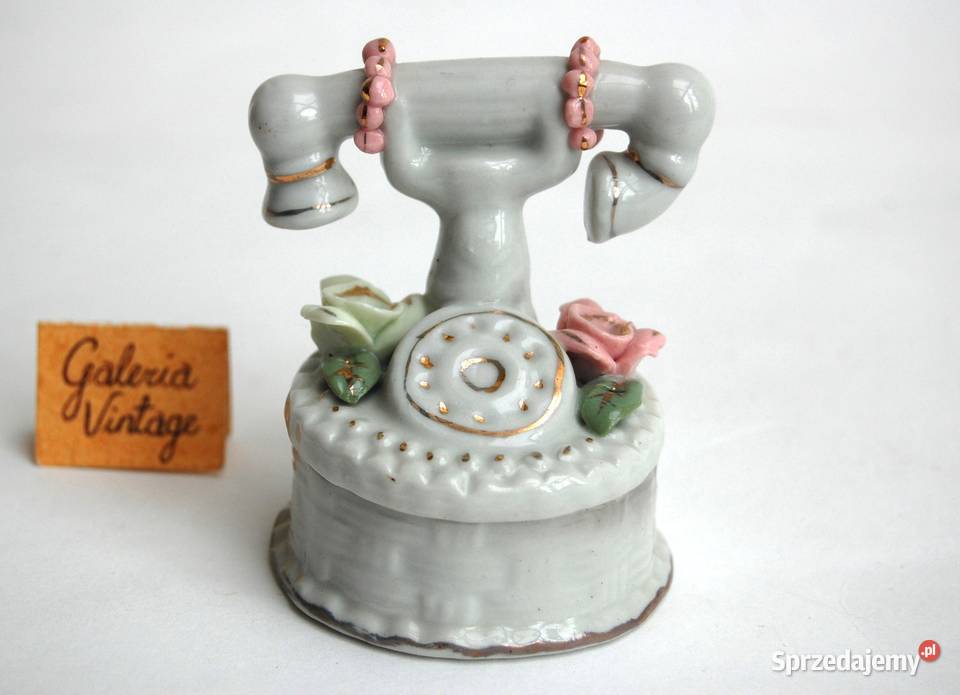 Telefon pojemnik puzderko szkatułka porcelana wielokolorowy Lublin sprzedam