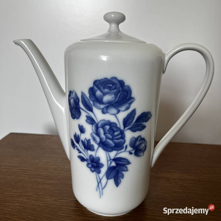 dzbanek Arzberg motyw róże niebieskie małopolskie Nowy Sącz