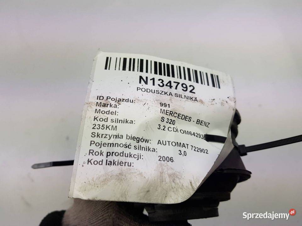 PODUSZKA SILNIKA 30 CDI 2006 S 320 kujawsko-pomorskie