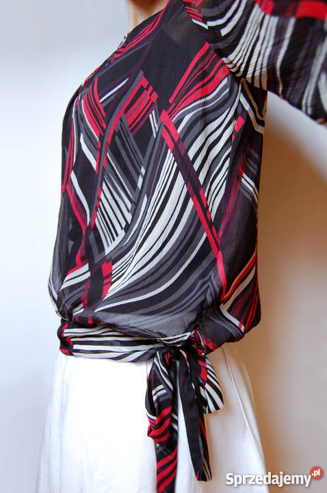 Wallis 36 S elegancka bluzka mgiełka długi rękaw