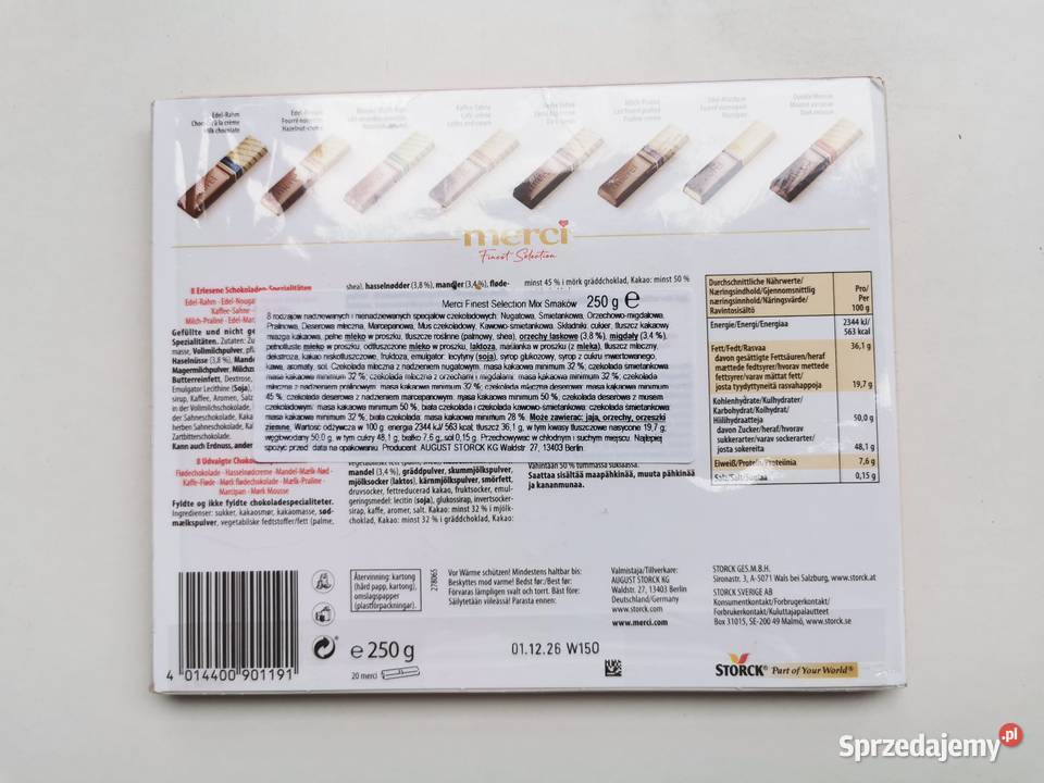 Merci kolekcja 20 czekoladek bombonierka 250 g małopolskie Kraków
