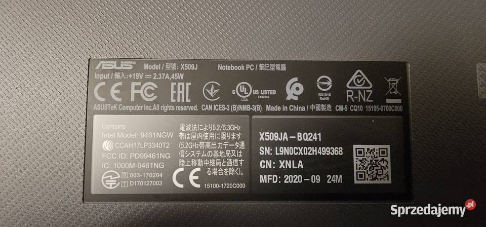 Laptop Asus X509JABQ241 Pakawie