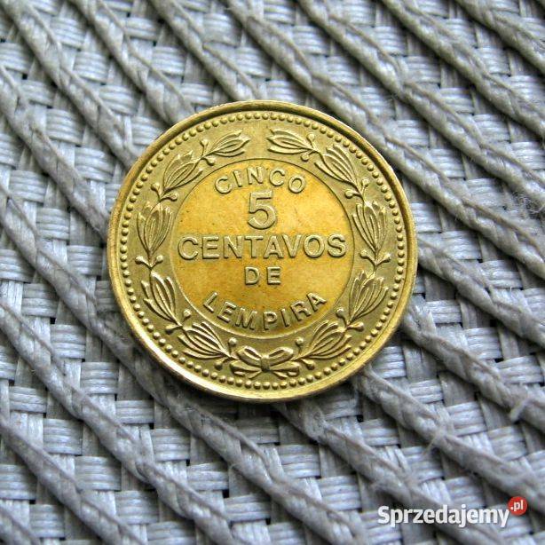 Honduras 5 Centavos 1989r Numizmatyka