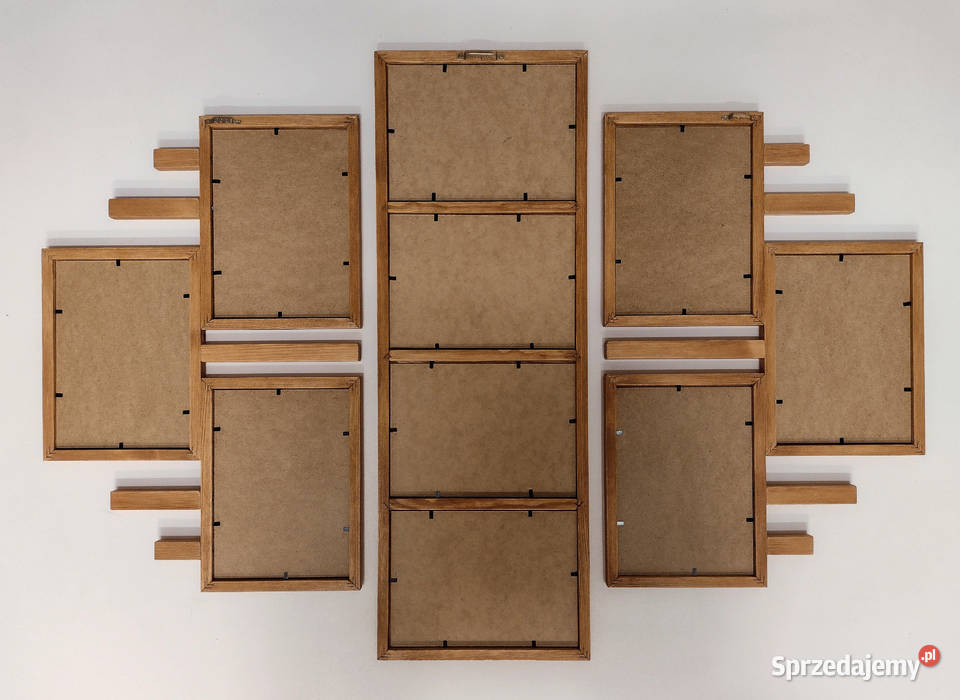 Drewniana Multirama Ramka na 10 zdjęć 15X21 Wyposażenie wnętrz Kraków