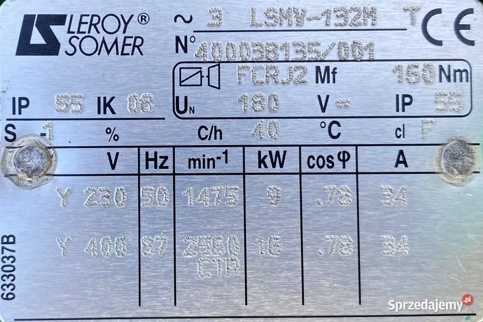 motoreduktor przekładnia 915kW 5798obr HAMULEC Pozostałe Pigża