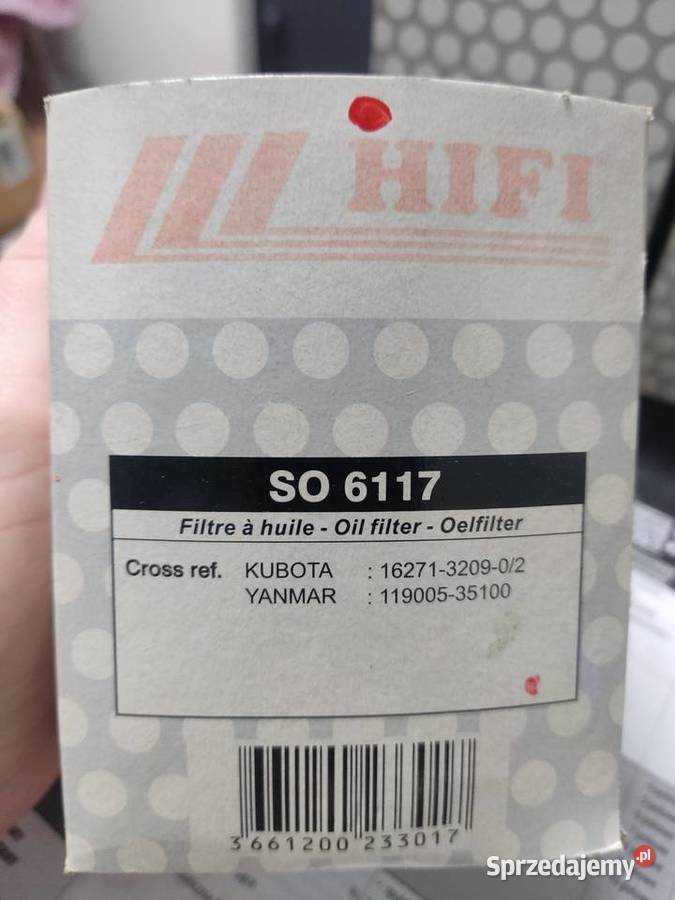 Filtr oleju silnikowego HIFI FILTER SO 6117 Zamość