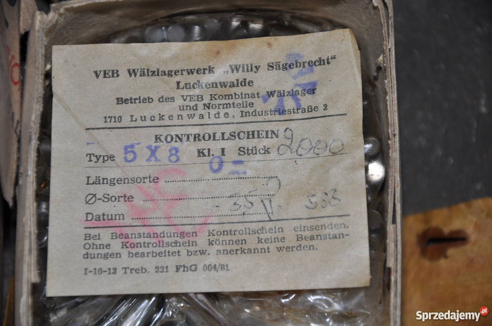 Igiełki łożyskowe do łożysk igiełkowych Katowice