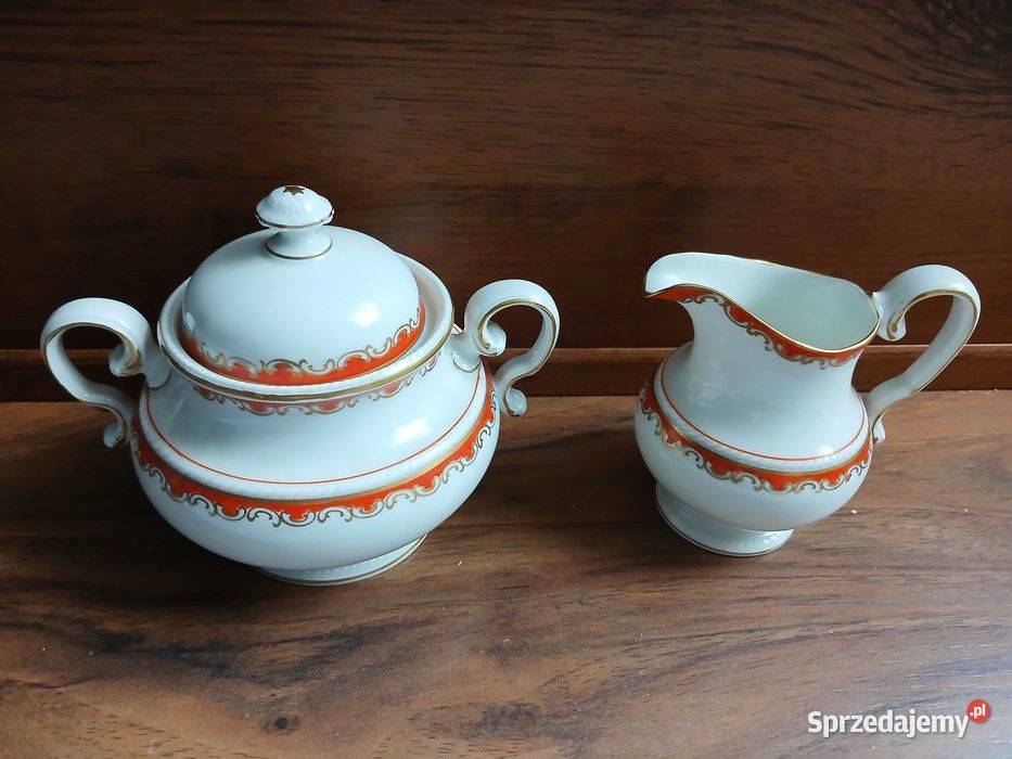 Stary zestaw cukiernica i mlecznik Rosenthal RC Kraków