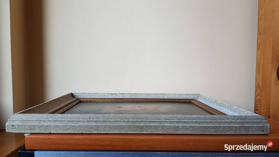 Stary sygnowany obraz olejny na płycie Malarstwo Dąbrowa Górnicza