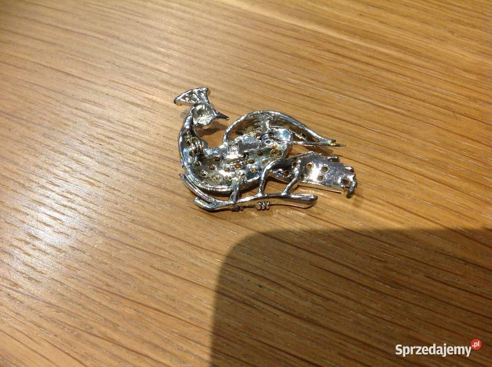 Stara Broszka Paw cyrkonie