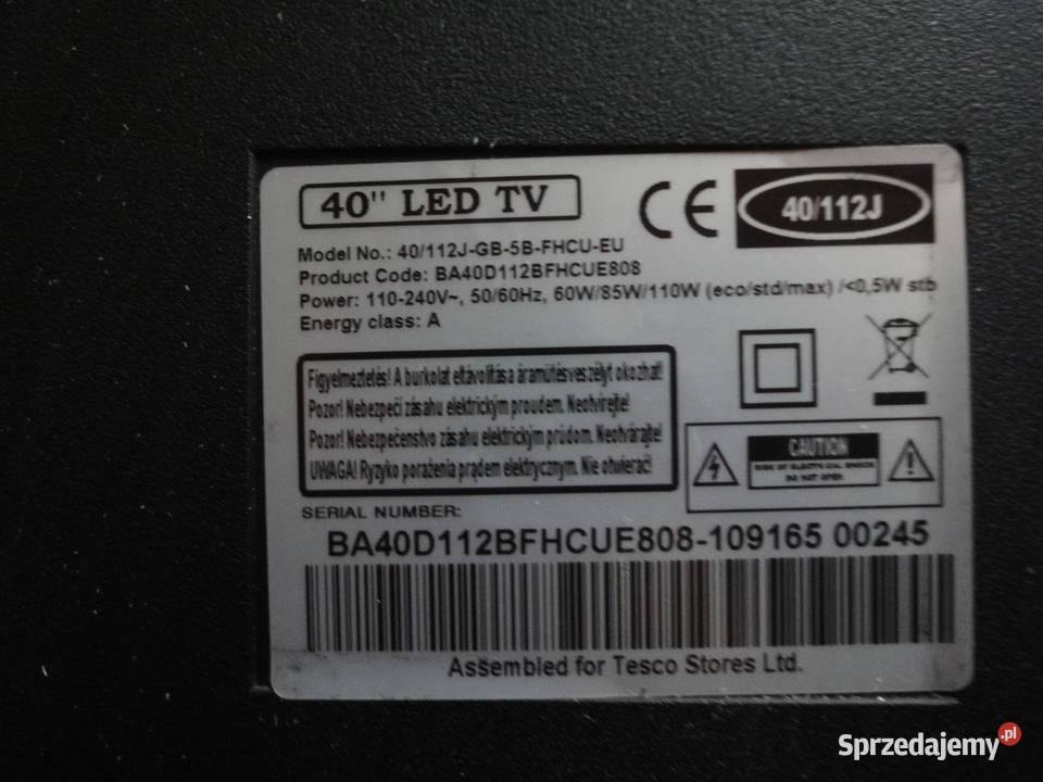 TV blaupunkt model 40112juszkodzony LED Kraków sprzedam