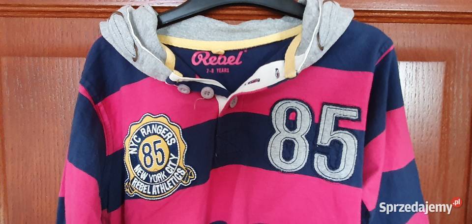 Bluza w paski z kapturem chłopca 78 lat rozmiar