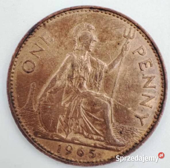 1965 Elizabeth II Dei Gratia Regina Jeden Penny Katowice