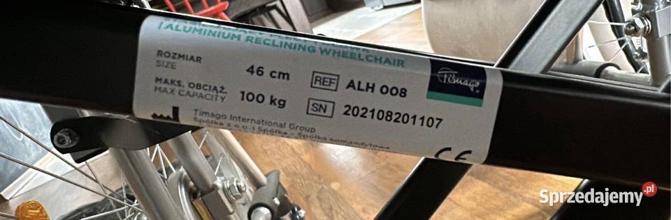 Wózek inwalidzki aluminiowy firmy Timago Oborniki
