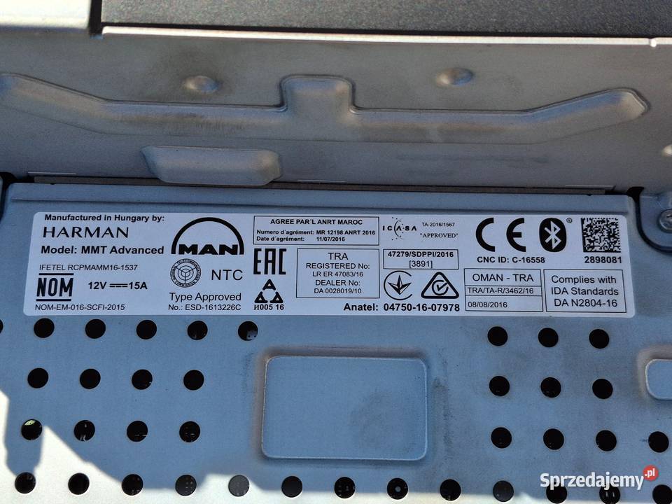 MAN TGX TGS EURO6 RADIO NAWIGACJA 81281006043 ciężarowe Bieleń