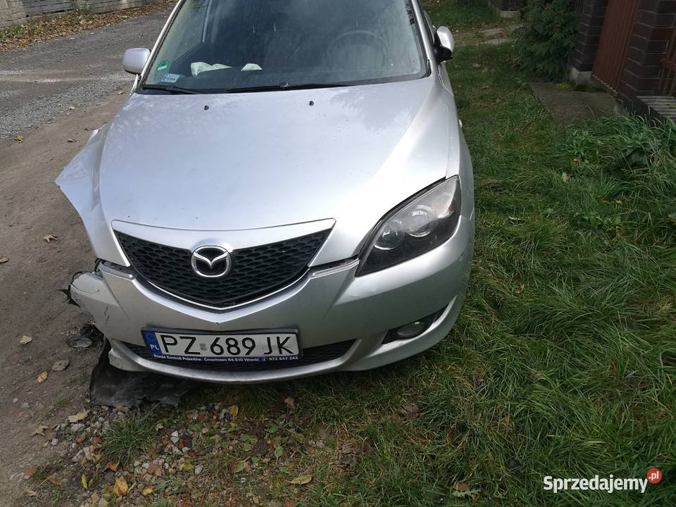 Mazda 3 2004 16 diesel uszkodzony Rok produkcji 2004 3 Poznań