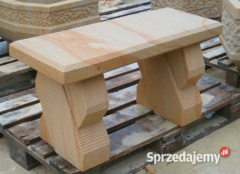 ŁAWKI Z PIASKOWCA naturalny kamień Architektura ogrodowa Kamienna Góra