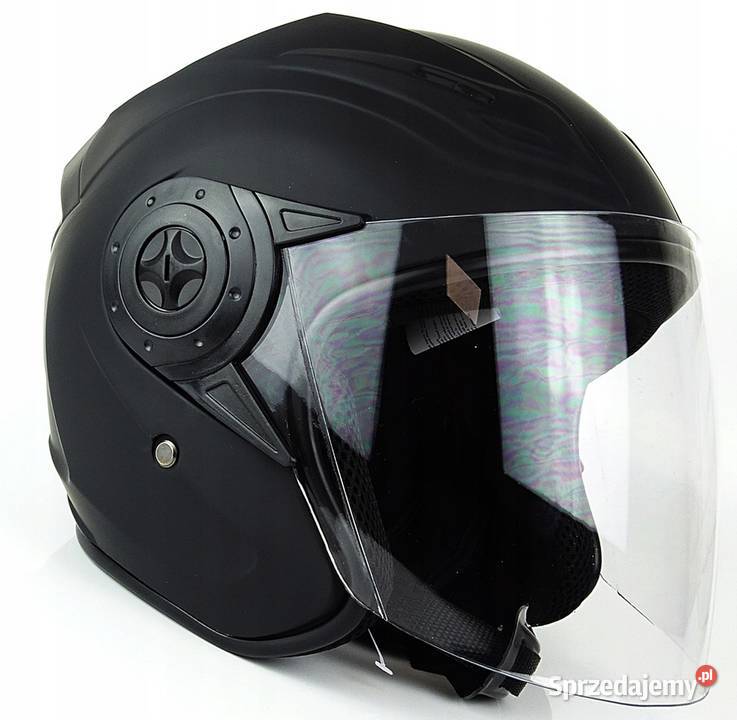 Nowy Kask zamknięty integralny pełny CZARNY MAT dolnośląskie Wrocław