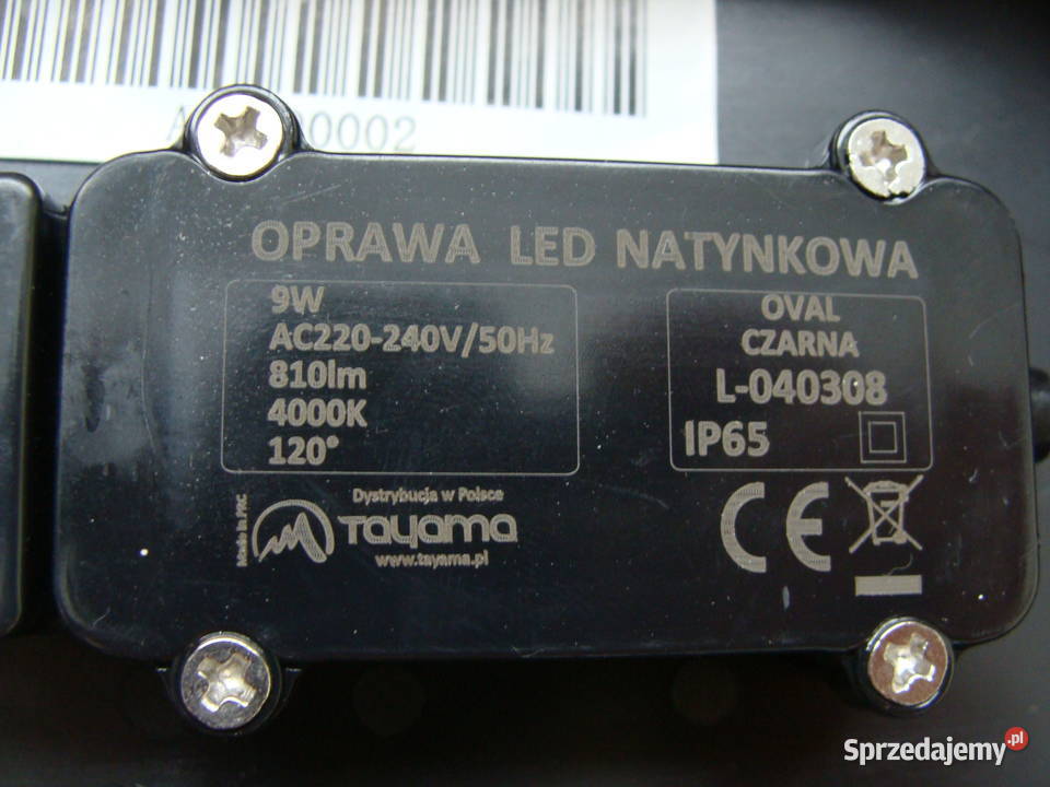 Oprawa lampa LED piwniczna kanałowa 9W IP65 Oświetlenie