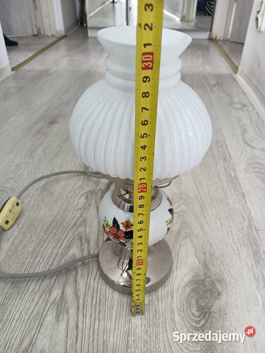 Lampka nocna PRL 220V 25W POLAM biurkowa stojąca Wałbrzych