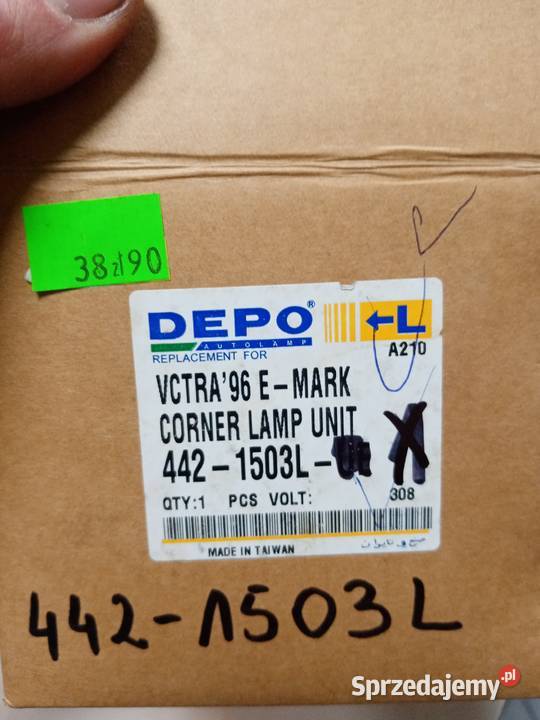 Lampa Lewa opel vectra 96 osobowe Czarnków