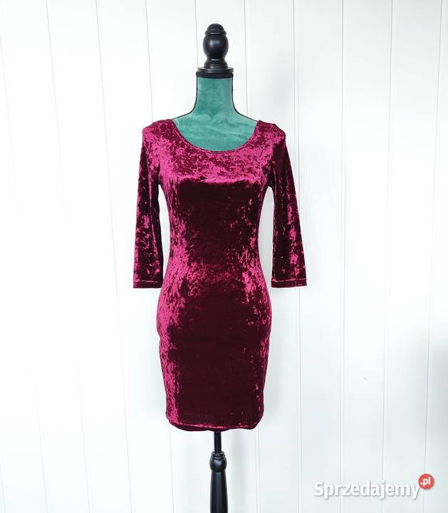 Sukienka welurowa EvenOdd M 38 mini welur Szczecin