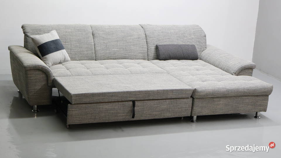 TPT Narożnik funkcja spania Szara tkanina kanapa sprzedam