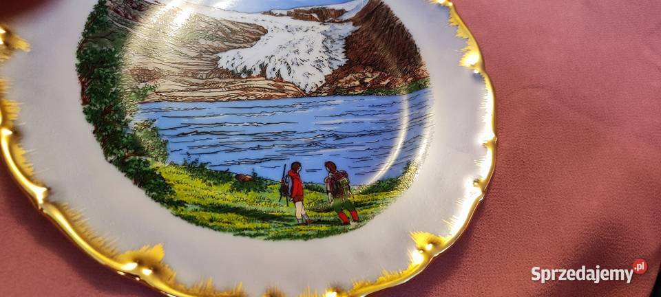 Talerz kolekcjonerski porcelana Norwegia Fiordy