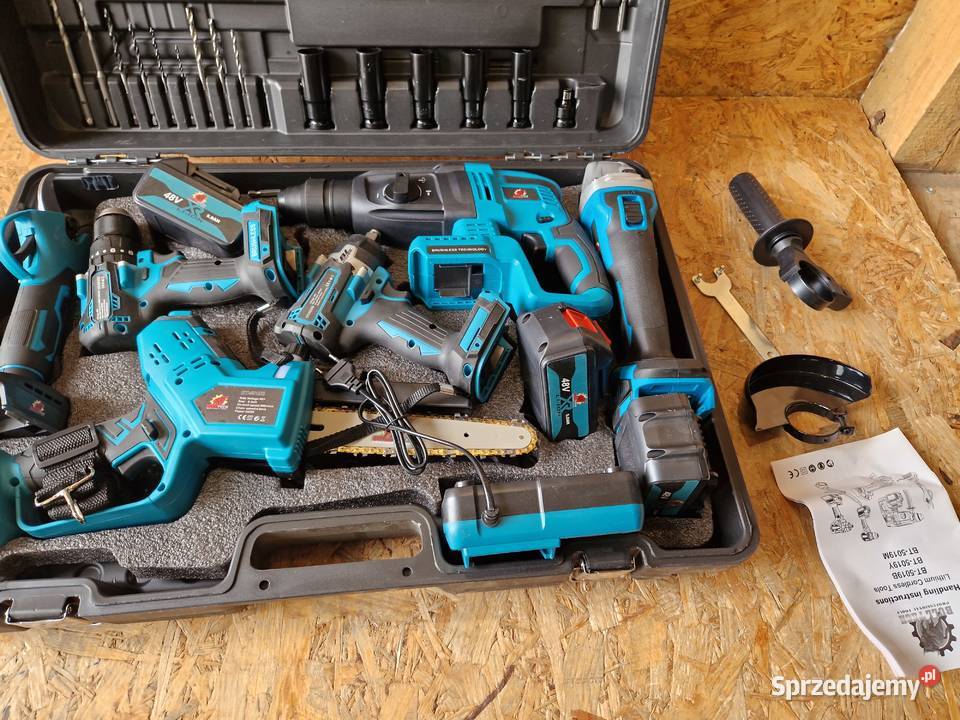 ZESTAW NARZĘDZI AKU 48V 6w1 MŁOT KLUCZ Zestawy narzędzi Głogowa