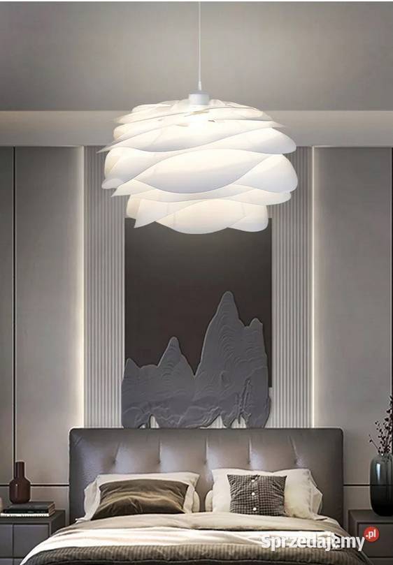 Lampa sufitowa wisząca żyrandol Biała RÓŻA Lampy wiszące Choroszcz