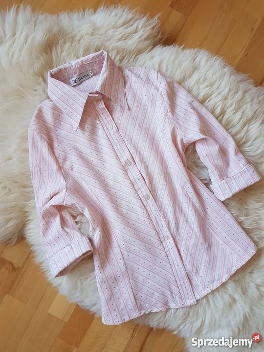 ELEGANCKA PUDROWA KOSZULA 40 42 biały Jasło