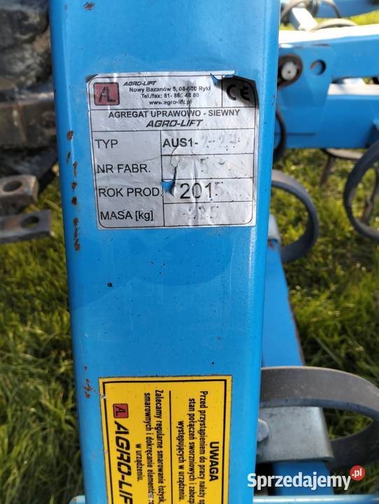 Agregat uprawowo siewny 270m agro lift Iłża sprzedam