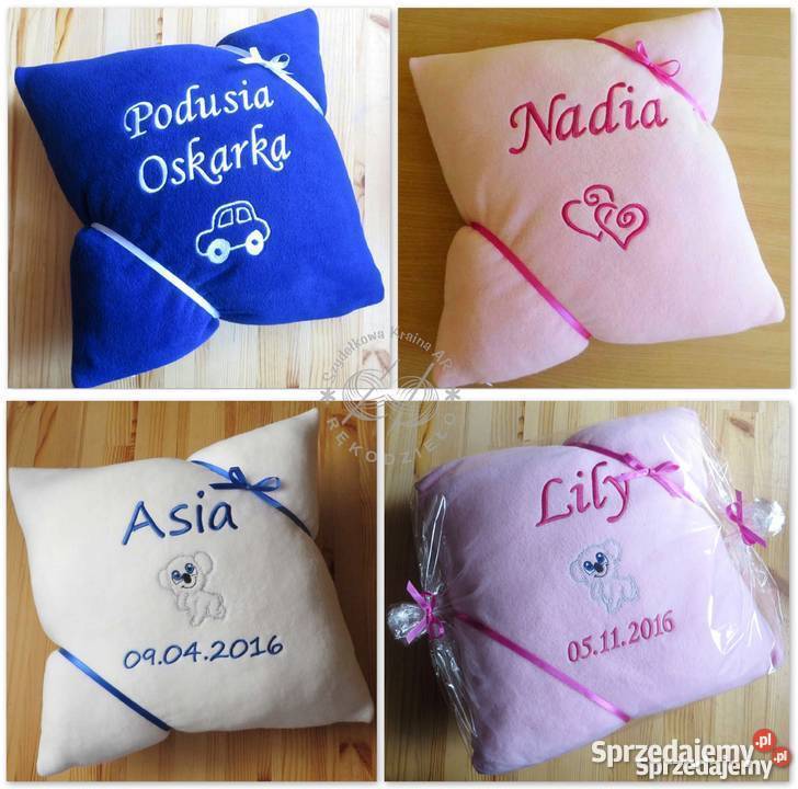 Poduszka z imieniem dziecka HAFT prezent