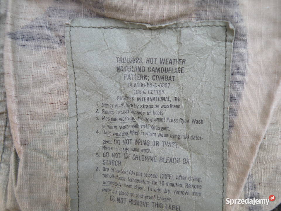 Spodnie bdu woodland small regular 85r cotton Wrocław