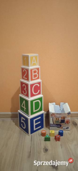 Drewniane sensoryczne kostki do układania w stos Zielona Góra